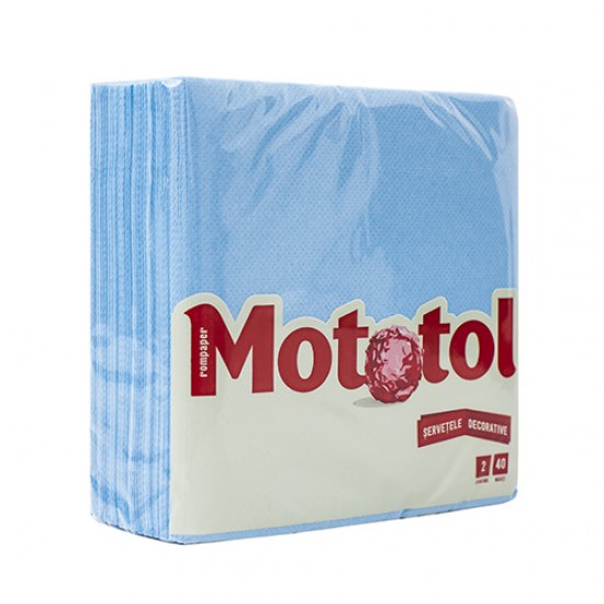 Servetele de masa 33x33cm albastre, 2 straturi, Mototol, 40 buc/pac Servetele de masa 33x33cm albastre, 2 straturi, Mototol, 40 buc/pac