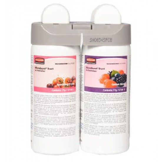 Odorizant dispenser Microburst Duet - Sparkling Fruits/Cotton Berry, 2x121 ml, RUBBERMAID
