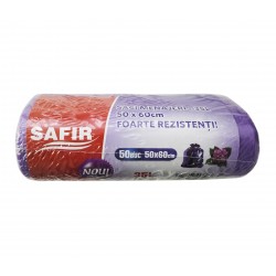 Saci menajeri, 35 L, 50 buc/rola, mov, Safir Saci menajeri, 35 L, 50 buc/rola, mov, Safir