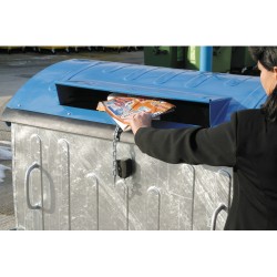 Eurocontainer zincat 1100 l - capac albastru, colectare hartie  - Transport inclus Eurocontainer zincat 1100 l - capac albastru, colectare hartie  - Transport inclus