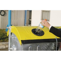Eurocontainer zincat 1100 l - capac galben, colectare plastic - Transport inclus Eurocontainer zincat 1100 l - capac galben, colectare plastic - Transport inclus