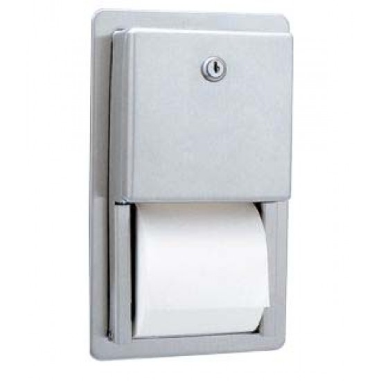 Dispenser incastrat in perete, pentru hartie igienica cu 2 role normale, Bobrick Dispenser incastrat in perete, pentru hartie igienica cu 2 role normale, Bobrick