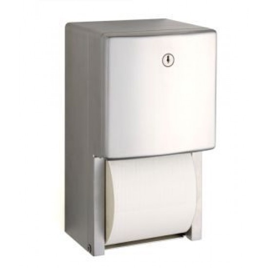 Dispenser hartie igienica cu 2 role normale suprapuse, seria Contura, Bobrick Dispenser hartie igienica cu 2 role normale suprapuse, seria Contura, Bobrick