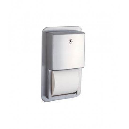 Dispenser hartie igienica incastrat in perete cu 2 role normale, inox finisaj satinat, Contura, Bobrick Dispenser hartie igienica incastrat in perete cu 2 role normale, inox finisaj satinat, Contura, Bobrick