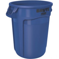 Container rotund Brute cu canale de aerisire, 75.7 L, albastru, RUBBERMAID Container rotund Brute cu canale de aerisire, 75.7 L, albastru, RUBBERMAID