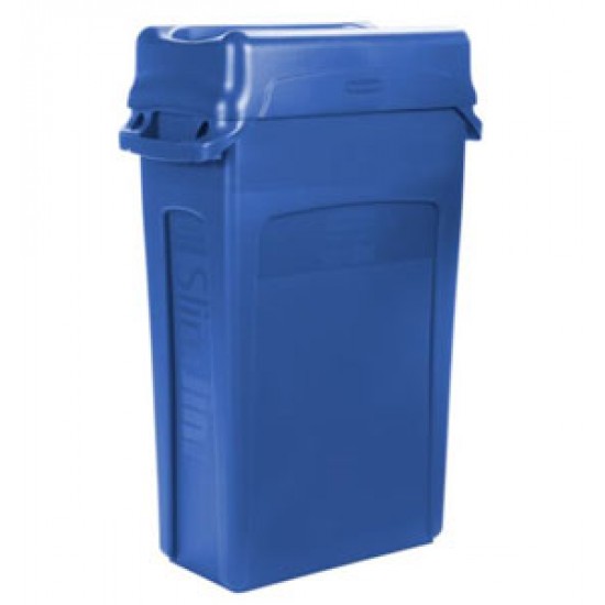 Container Slim Jim cu canale de aerisire, 87 L, albastru, RUBBERMAID