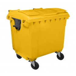 Container HDPE CLF 1100L cu capac plat galben - Transport inclus Container HDPE CLF 1100L cu capac plat galben - Transport inclus
