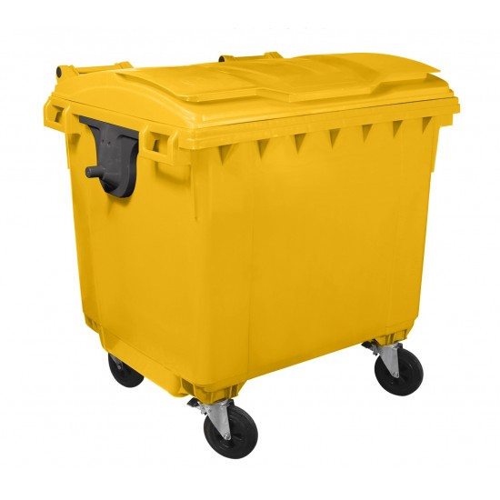 Container HDPE CLF 1100L cu capac plat - Transportul NU este inclus