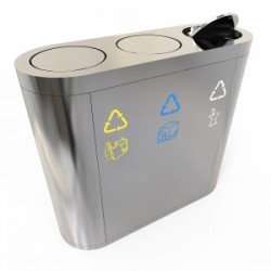 COPENHAGEN A Concept modern de cosuri pentru colectare selectiva; 2, 3 sau 4x40L, otel inoxidabil COPENHAGEN A Concept modern de cosuri pentru colectare selectiva; 2, 3 sau 4x40L, otel inoxidabil