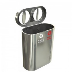 COPENHAGEN A Concept modern de cosuri pentru colectare selectiva; 2, 3 sau 4x40L, otel inoxidabil COPENHAGEN A Concept modern de cosuri pentru colectare selectiva; 2, 3 sau 4x40L, otel inoxidabil