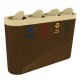 COPENHAGEN B Cosuri pentru colectare deseuri pentru zonele publice; 4x40L, metalic, 124x33x80 cm COPENHAGEN B Cosuri pentru colectare deseuri pentru zonele publice; 4x40L, metalic, 124x33x80 cm