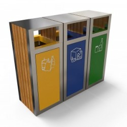 KUOKIO AS Set moderna de reciclare cu decor din lemn KUOKIO AS Set moderna de reciclare cu decor din lemn