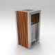 KUOKIO C Cos scrumiera cu design modern din otel inoxidabil si lemn KUOKIO C Cos scrumiera cu design modern din otel inoxidabil si lemn