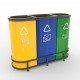 Set cosuri de reciclare din metal ultra rezistent, MALMO B, Best-seller, 3x60L, 92x32x65 cm Set cosuri de reciclare din metal ultra rezistent, MALMO B, Best-seller, 3x60L, 92x32x65 cm