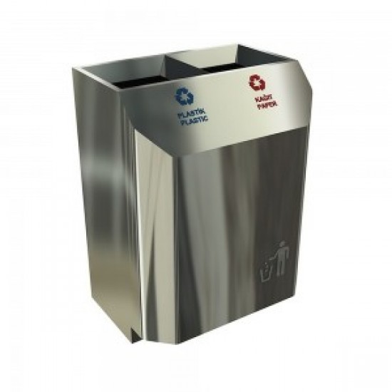 STOCKHOLM A Insula pentru colectare selectiva, inox, 3x55L STOCKHOLM A Insula pentru colectare selectiva, inox, 3x55L