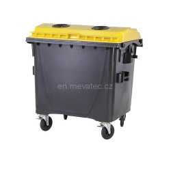 Eurocontainer din plastic, 1100L, capac plat, galben, fara inchizatoare - colectare plastic SULO - Transport Inclus Eurocontainer din plastic, 1100L, capac plat, galben, fara inchizatoare - colectare plastic SULO - Transport Inclus