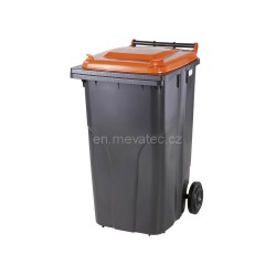 Europubela plastic, 240 L, culoare neagra, capac portocaliu, SULO - Transport inclus Europubela plastic, 240 L, culoare neagra, capac portocaliu, SULO - Transport inclus