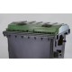 Eurocontainer din plastic, 1100L, capac plat, verde, fara inchizatoare - colectare sticla SULO - Transport Inclus