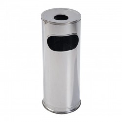Cos de gunoi 2in1, gunoi si scrumiera, inox, 17L Cos de gunoi 2in1, gunoi si scrumiera, inox, 17L