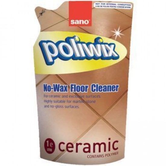 Detergent pardoseli delicate Sano Poliwix Ceramic rezerva economica 750ml Detergent pardoseli delicate Sano Poliwix Ceramic rezerva economica 750ml