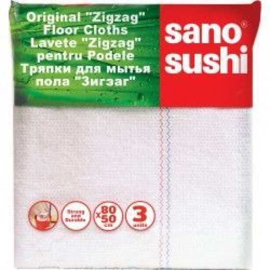 Laveta ZigZag pentru podele Sano Sushi 50x80 3buc