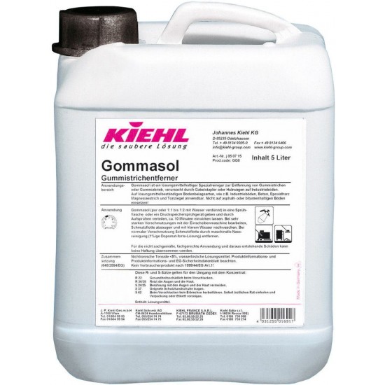 GOMMASOL-detergent Manual/Automat pentru indepartarea urmelor de guma(cauciuc) 5L,  Kiehl