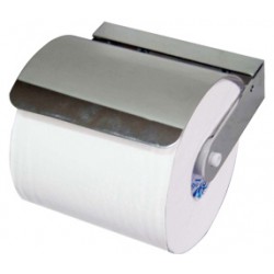 Suport pentru rola hartie igienica, cu capac, otel cromat, Mediclinics