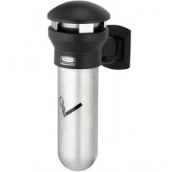 Scrumiera Infinity cu montare pe perete, 700 tigarete, negru/gri, RUBBERMAID Scrumiera Infinity cu montare pe perete, 700 tigarete, negru/gri, RUBBERMAID