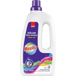 Detergent gel pentru rufe Sano Maxima Mix and Wash 1L  Detergent gel pentru rufe Sano Maxima Mix and Wash 1L