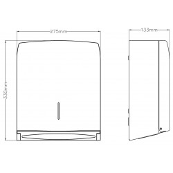Dispenser pentru prosoape pliate de hartie, Mediclinics Dispenser pentru prosoape pliate de hartie, Mediclinics