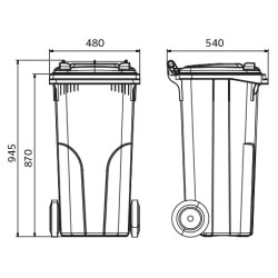 Europubela din material plastic, 120 L, culoare albastra, SULO - Transport inclus Europubela din material plastic, 120 L, culoare albastra, SULO - Transport inclus