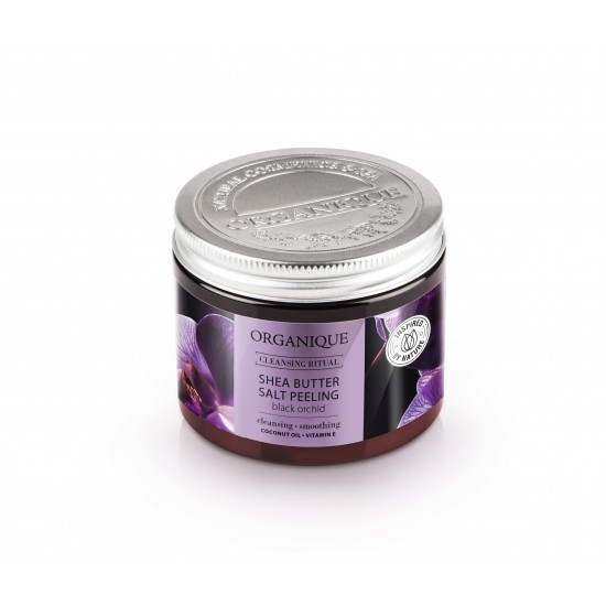 Exfoliant corporal cu unt de shea si orhidee neagra Organique 200 ml Exfoliant corporal cu unt de shea si orhidee neagra Organique 200 ml