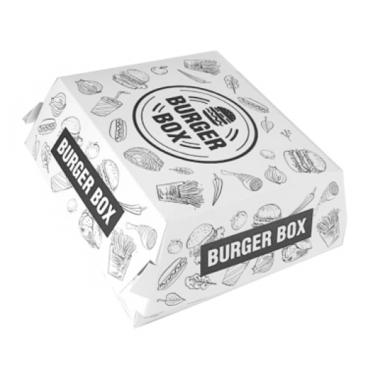 Hamburger box Urban - 11.5x11.5x7.3cm mica - 100 buc.