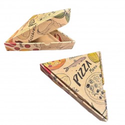 Coltar pizza imprimat, cu capac - 22X4X22 cm -100 BUC. Coltar pizza imprimat, cu capac - 22X4X22 cm -100 BUC.