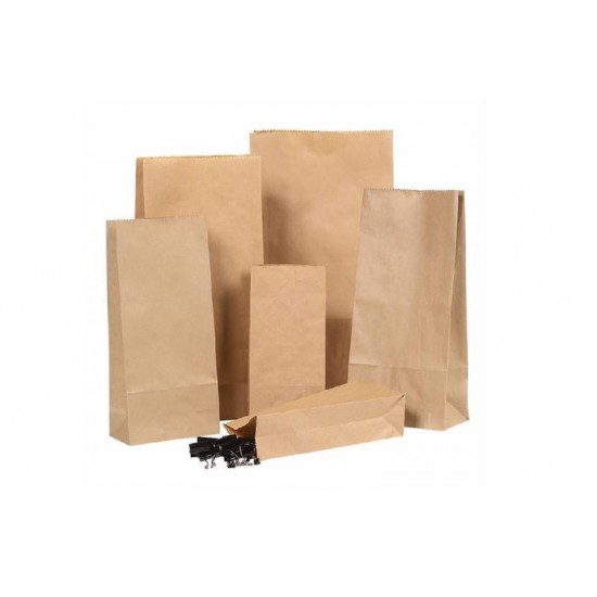 Set 500 bucati, Punga transport, hartie natur, fara maner, 25 x 11 x 32cm