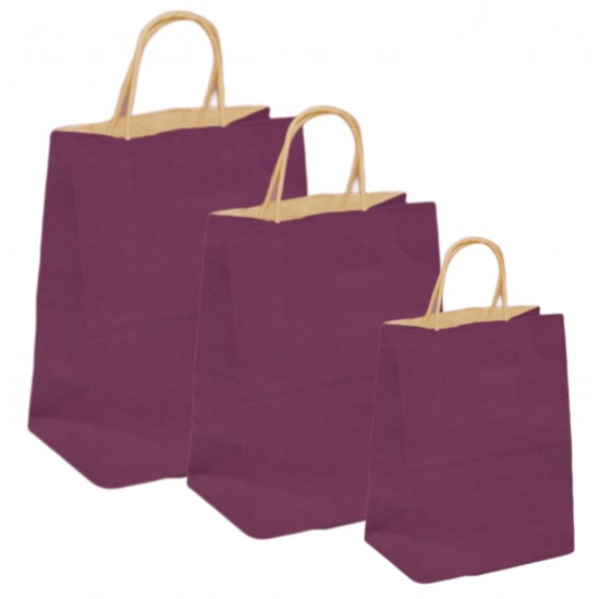 Set 100 bucati, Pungi natur, colorate mov la exterior, 32x12x41 cm Set 100 bucati, Pungi natur, colorate mov la exterior, 32x12x41 cm