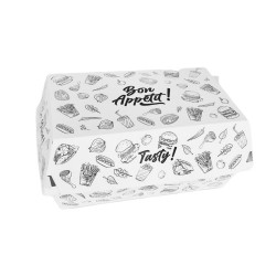 Set de 100 bucati, Hamburger box Urban, 11.7x10.6x9cm mediu - 100 buc. Set de 100 bucati, Hamburger box Urban, 11.7x10.6x9cm mediu - 100 buc.