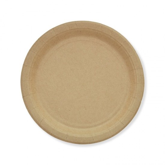 Set de 100 bucati, Farfurie kraft ECO - D23 Set de 100 bucati, Farfurie kraft ECO - D23