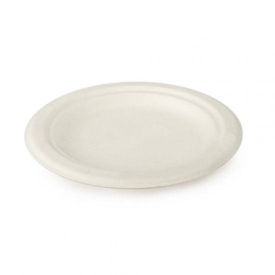 Farfurie rotunda, trestie de zahar - 23 cm - 100 buc. Farfurie rotunda, trestie de zahar - 23 cm - 100 buc.
