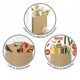Punga hartie, natur, cu maner plat - 32x17x25cm - 250 buc