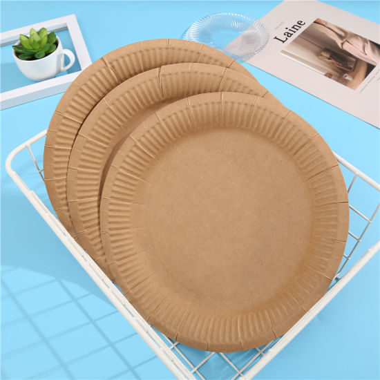 Set de 100 bucati, Farfurie kraft ECO - D23 Set de 100 bucati, Farfurie kraft ECO - D23