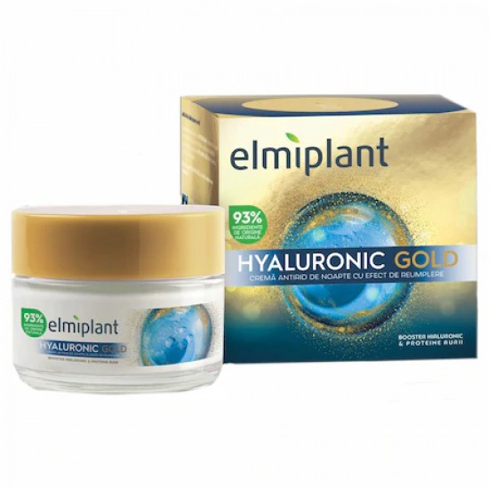 Elmiplant Crema Noapte cu Acid Hyaluronic Gold 50 ml