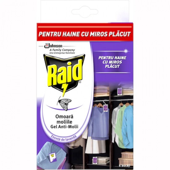 RAID ANTIMOLII GEL LAVANDA MULTIPACK 6