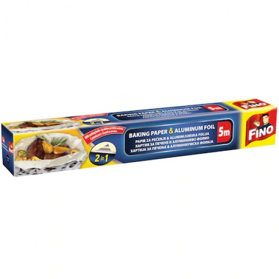 Fino Hartie Pentru Copt & Folie Aluminiu 2 in1 5 m Fino Hartie Pentru Copt & Folie Aluminiu 2 in1 5 m