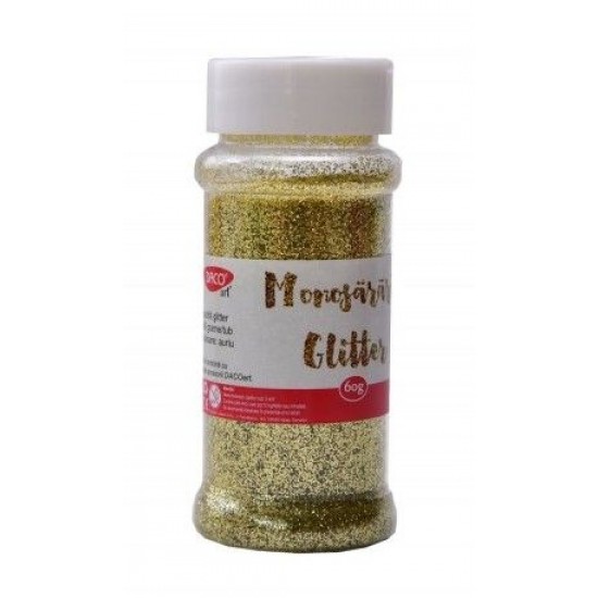 Pudra glitter monosararita 60g Daco auriu Pudra glitter monosararita 60g Daco auriu