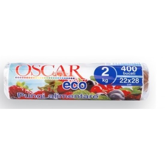Set 400 bucati/rola, Pungi alimentare ECO Oscar, 2kg Set 400 bucati/rola, Pungi alimentare ECO Oscar, 2kg