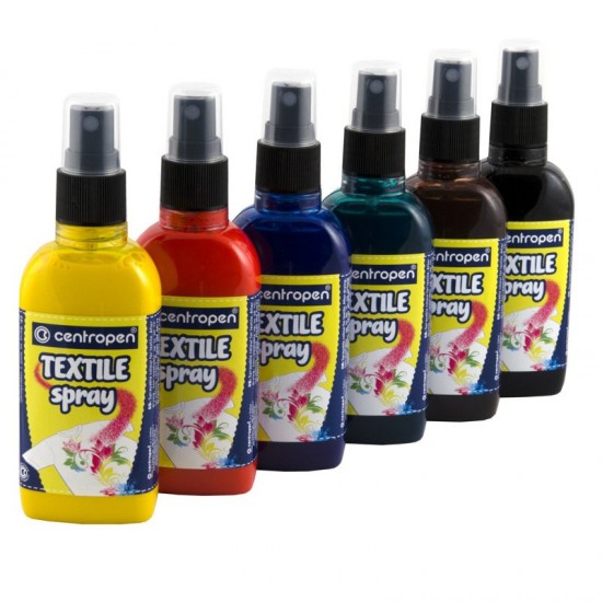 Spray textil Centropen - 6 cul/set, 110 ml Spray textil Centropen - 6 cul/set, 110 ml