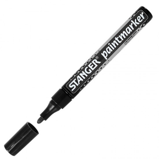 Marker cu vopsea 2-4 mm Stanger - negru Marker cu vopsea 2-4 mm Stanger - negru