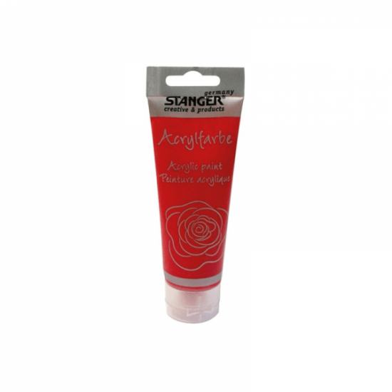 Vopsea acril Stanger - rosu de cinabru, 75 ml Vopsea acril Stanger - rosu de cinabru, 75 ml