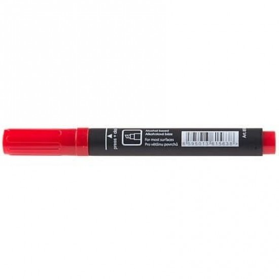Permanent marker Centropen 8576 - varf tesit, rosu Permanent marker Centropen 8576 - varf tesit, rosu